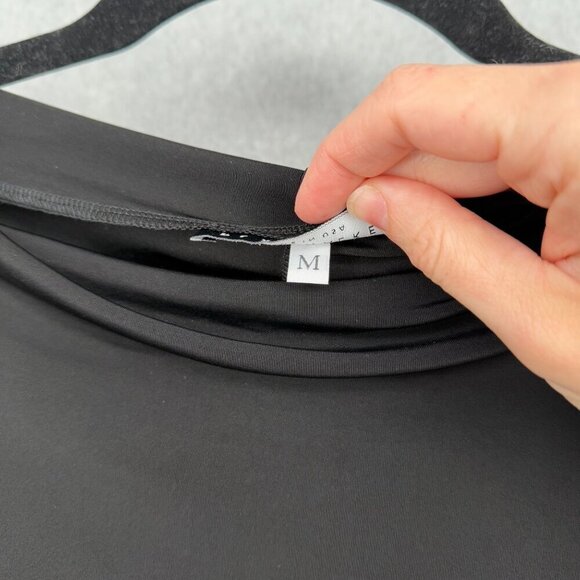 Bryn Walker Oversized Tunic Dress Size M Black Stretch Lagenlook Neutral Stretch - Picture 5 of 12